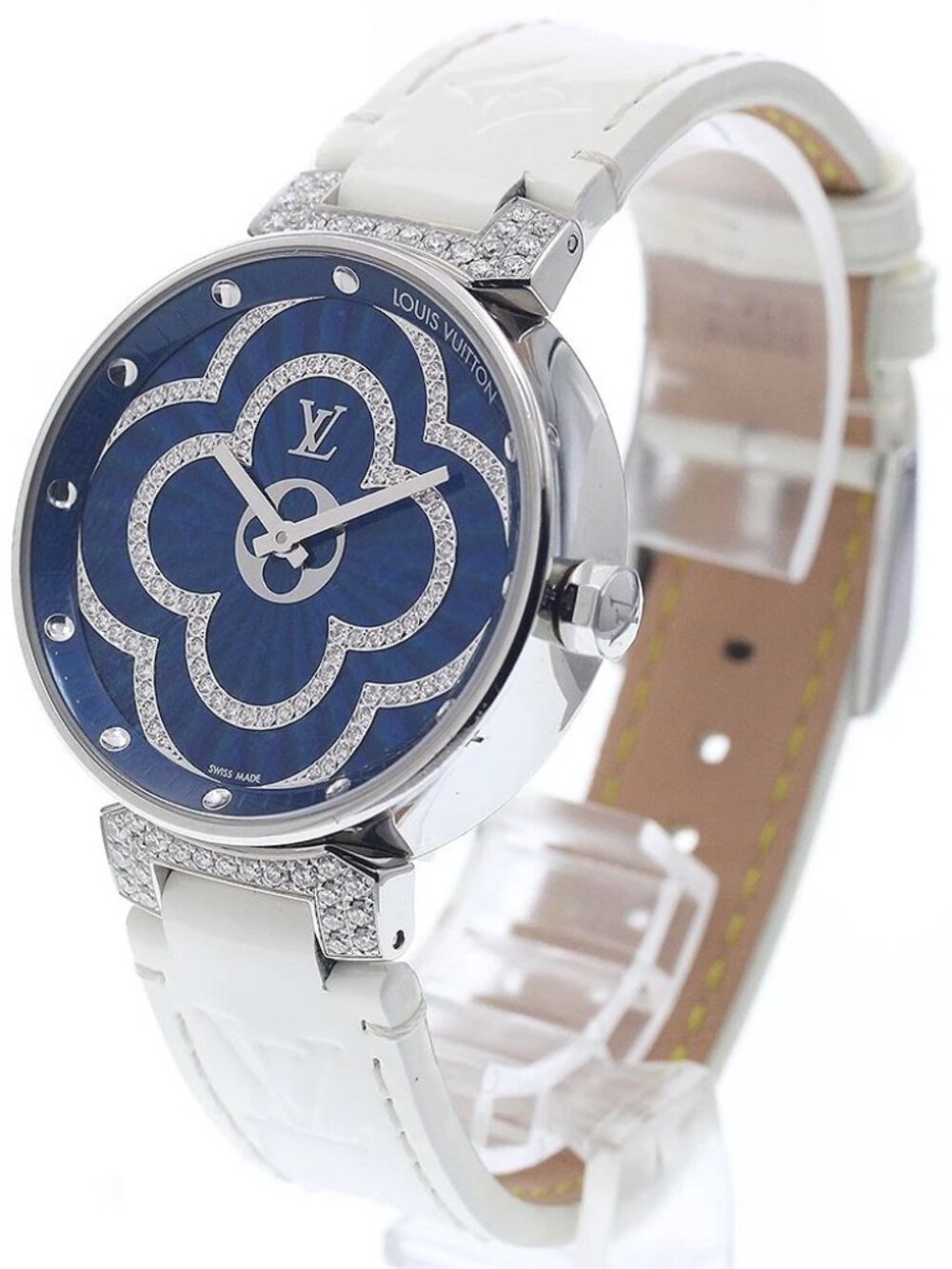 LOUIS VUITTON Tambour Moon Divine QA095 diamond blue Dial Quartz Ladies _944706